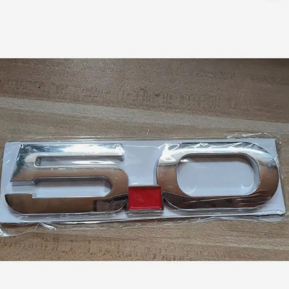 1 silver 5.0 emblem badge. Shelby Cobra &  mustang emblems available